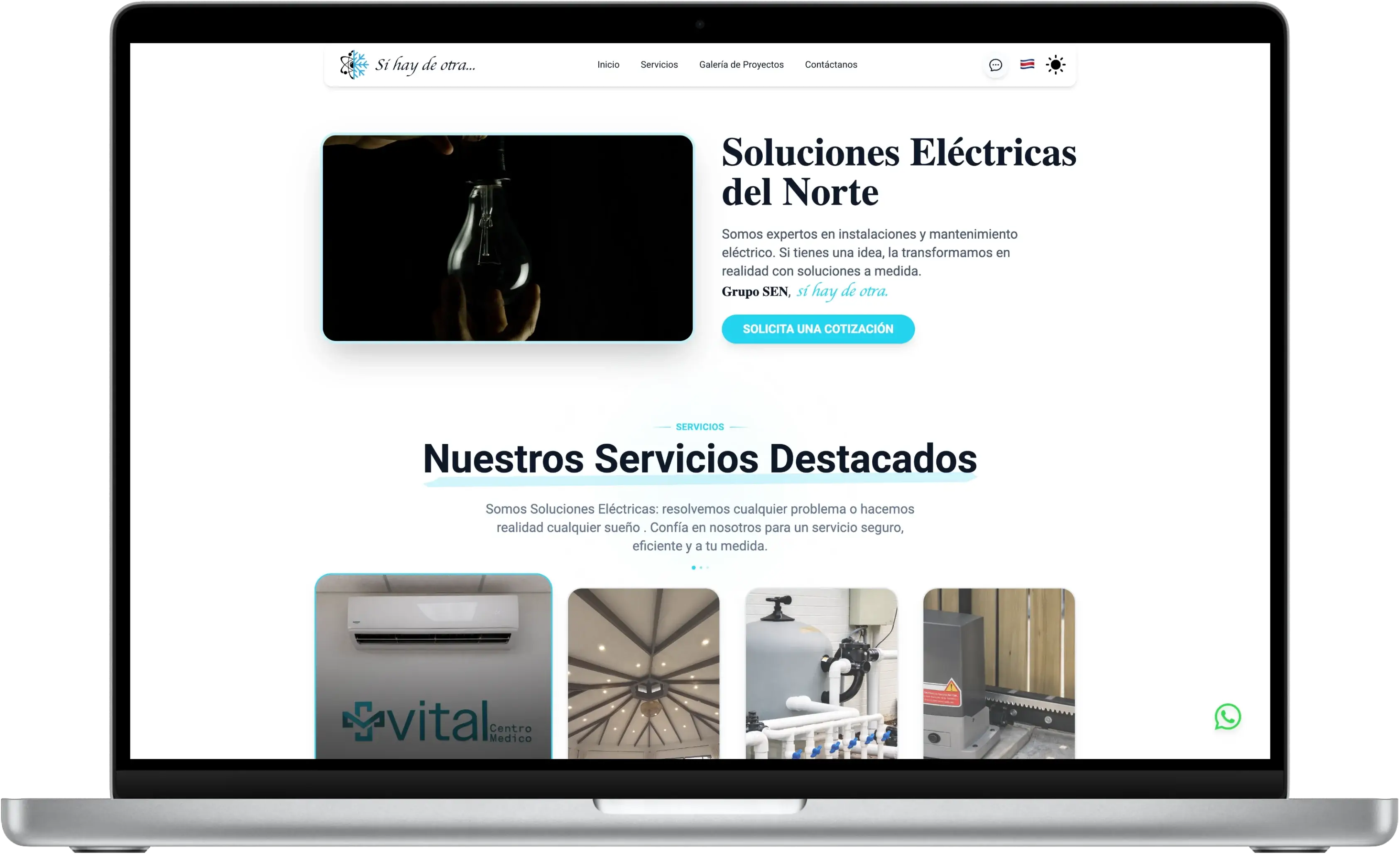 Grupo SEN — Soluciones Eléctricas del Norte - desktop view 1